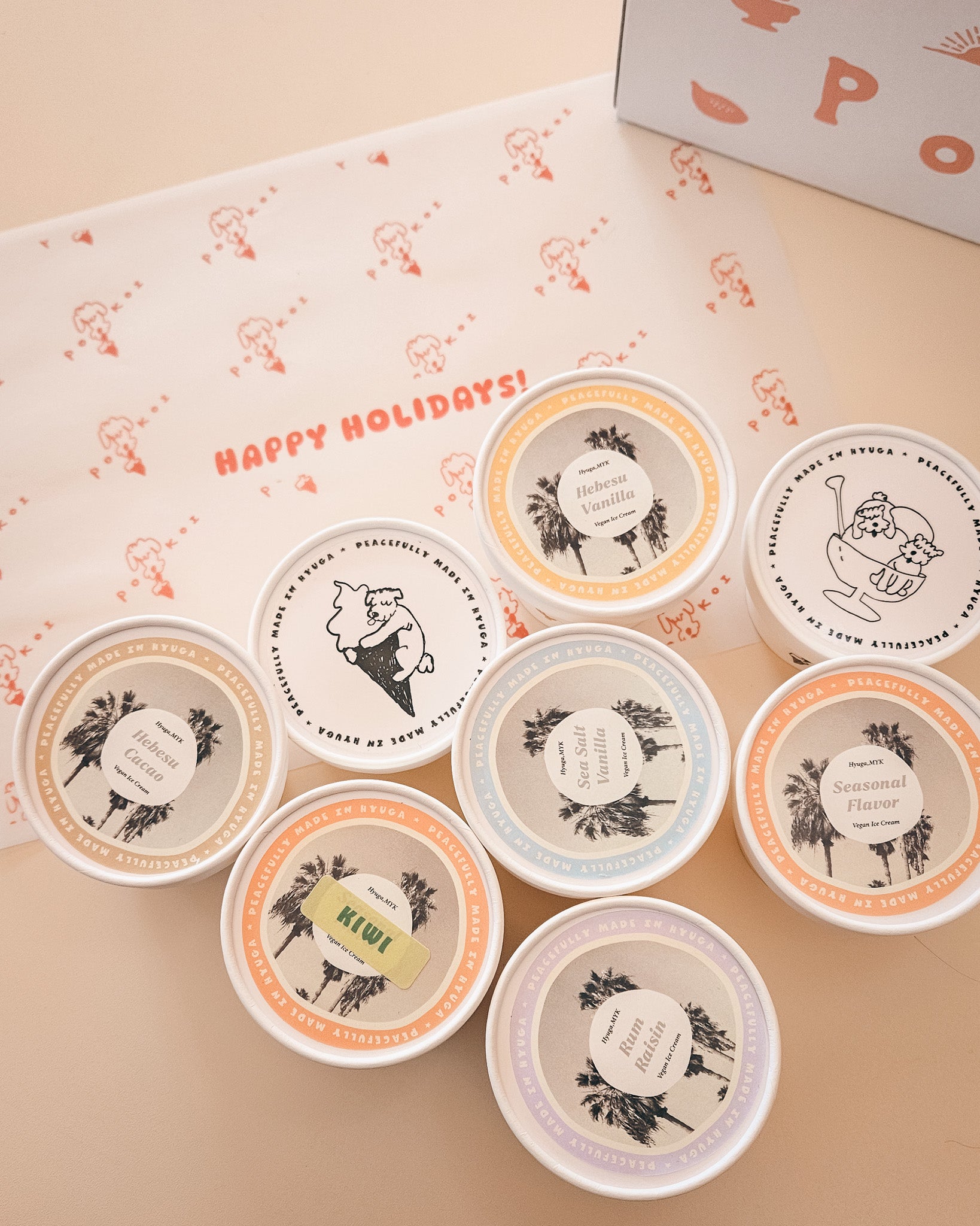 <holiday box> VEGAN ICE CREAM 6pc + DOG ICE CREAM 2pc
