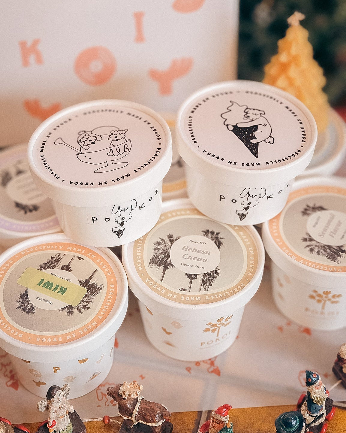 <holiday box> VEGAN ICE CREAM 6pc + DOG ICE CREAM 2pc